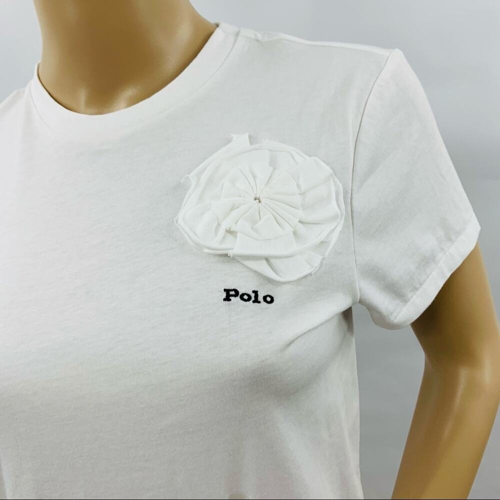Polo by Ralph Lauren White Floral Tee Shirt